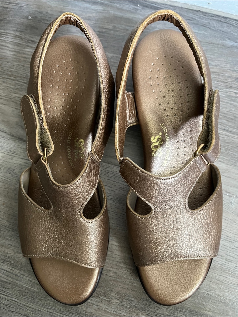 SAS Women's Bronze Colored Slingback Sandals